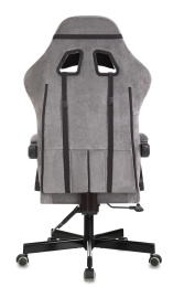 Кресло игровое Knight Terminator серый Light-19 с подголов. крестов. металл