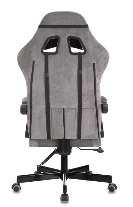 Кресло игровое Knight Terminator серый Light-19 с подголов. крестов. металл