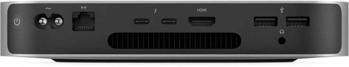 Компьютер Apple Mac mini A2686 Apple M2 8 core, 8ГБ, 256ГБ SSD, macOS, серебристый [mmfj3hn/a]