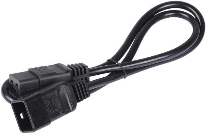 Шнур питания ITK (PC-C19C20-1M) C19-C20 проводник.:3x1.5мм2 1м 230В 16А черный