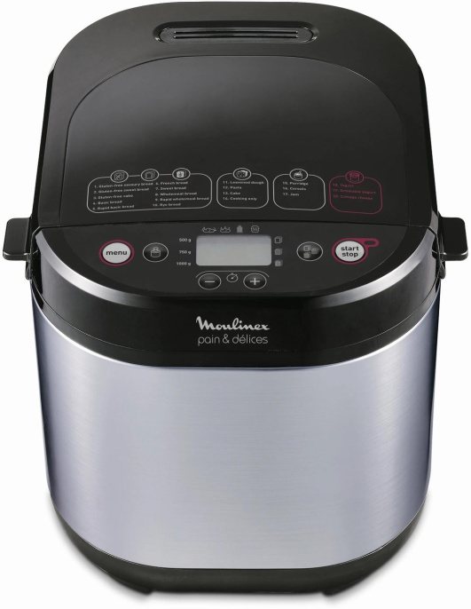 Хлебопечь Moulinex Pain & Delices OW240E30 650Вт серебристый/черный 7211002289