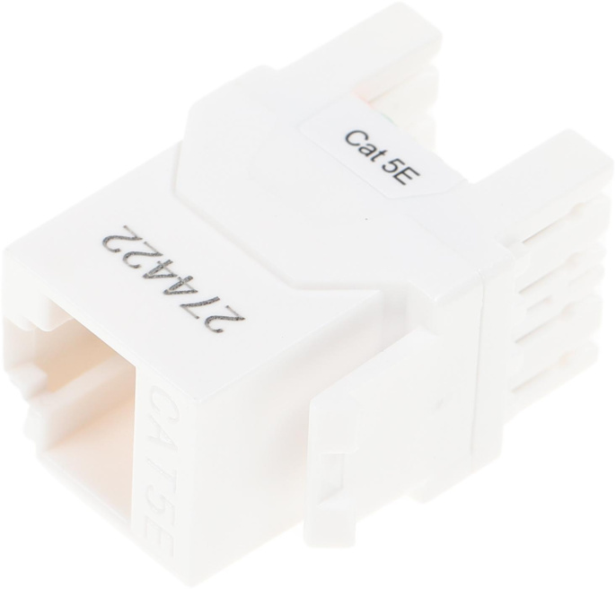 Модуль Hyperline KJ8-8P8C-C5E-180-WH информ. KeystoneRJ45 кат.5E UTP бел. упак.:1шт