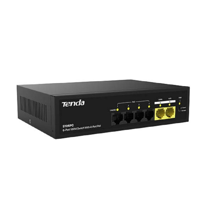 Коммутатор TENDA S106PC, неуправляемый