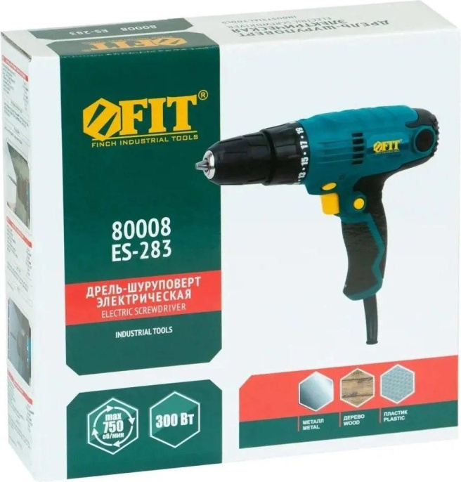 Дрель-шуруповерт FIT ES-283, сетевой [80008]