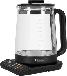 Чайник электрический Red Solution KG1330D 2л. 2000Вт прозрачный/черный корпус: стекло/пластик