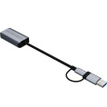 Адаптер Maibenben Adapter USB-C/USB-A to RJ45 LAN 1000M (DS02RG0125)