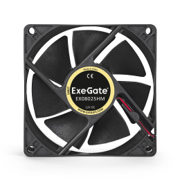 Вентилятор 12В DC ExeGate EX08025HM 80x80x25 мм, Hydraulic bearing гидродинамический , Molex, 2200RPM, 22dBA EX283380RUS