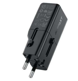 Мини PD30W GaN зарядное устройство с одним ACEFAST Z7 Multifunctional Pd30W Gan Mini Charger - Black AF-Z7-BK