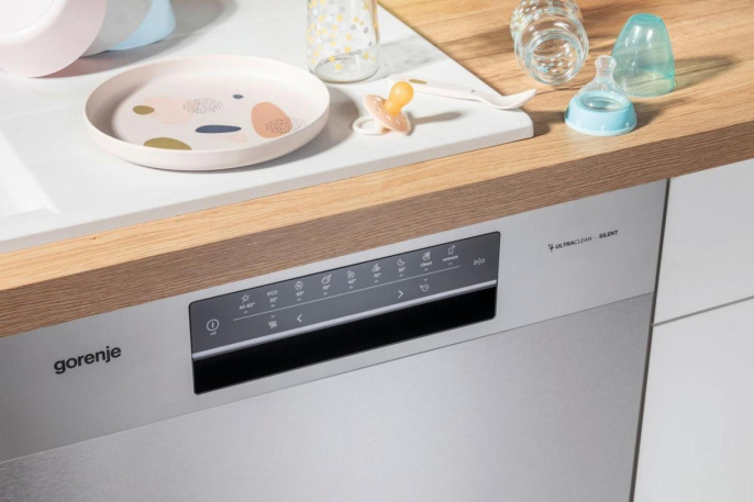Посудомоечная машина Gorenje GS642E90X 2 корзины , полноразмерная, напольная, 59.9см, загрузка 13 комплектов, серебристая