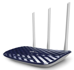 Wi-Fi роутер TP-LINK Archer C20,  Wi-Fi 5,  AC750,  2.4/5ГГц, 4 LAN,  синий