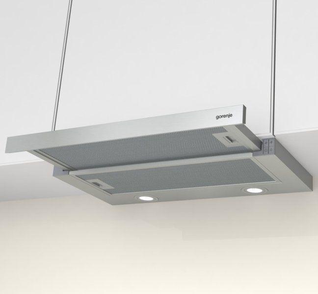 Встраиваемая вытяжка Gorenje TH62E4X, управление кнопочное, нержавеющая сталь
