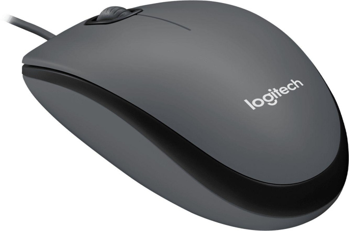 Мышь проводная Logitech M90, оптическая, USB, 1000dpi, черный [910-001795]