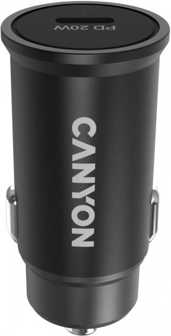 Автомобильное зарядное устройство Canyon CNS-CCA20B, USB-C, 20Вт, 3A, черный