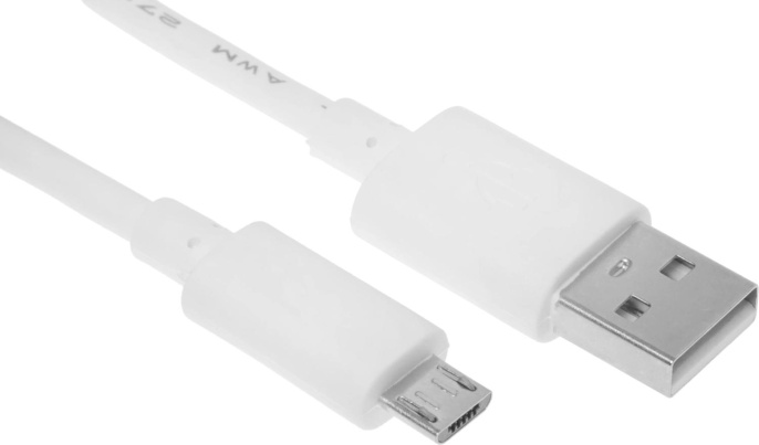 Кабель 2A Square USB m -micro USB m 0.75м белый (28240521)