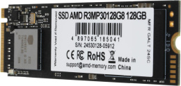 SSD накопитель AMD Radeon R3MP30128G8 128ГБ, M.2 2280, PCIe 3.0 x4, NVMe, M.2