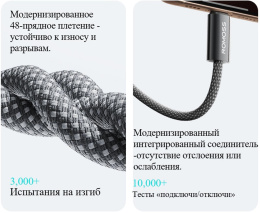 Кабель Romoss CB3038 ver2.0 USB m -USB Type-C m 1.2м черный