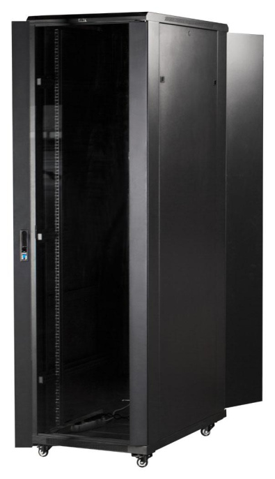 Шкаф коммутационный Lanmaster Business TWT-CBB-22U-6X10-P1 напольный 22U 600x1000мм пер.дв.перфор. задн.дв.перфор.2-хст. 2 бок.пан. 800кг черный IP20