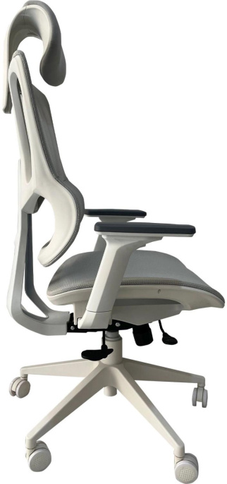 Кресло Cactus CS-CHR-MC02GY, сетка, до 120кг, топ-ган люкс, регулируемые 2D подлокотники,  серый