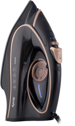 Утюг DOMFY DSC-EI901, с паровым ударом, 3000Вт, черный и золотистый