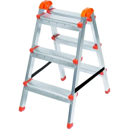 Двухсторонняя стальная стремянка Zalger 3x3 ступени 9901-03