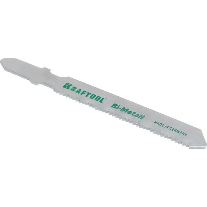 Пилки KRAFTOOL для эл/лобзика, Bi-Metall, по металлу, 1,5-2мм, EU-хвост., шаг 1,2мм, 55мм, 2шт 159555-1,2
