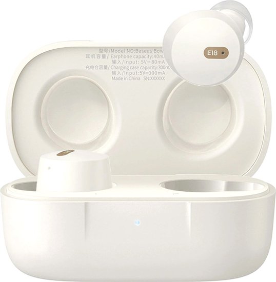 Наушники Baseus A00023800223-00 Bowie E18 True Wireless Earphones Stellar White материал: ABS + PC, Bluetooth 5.3, время работы: около 7.5 часов, интерфейс зарядки: Type-C, время зарядки