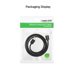 Кабель UGREEN US102-10309 USB-A 2.0 (M) to USB-A 2.0 (M), скорость до 480 Мбит/с, 1m, Black