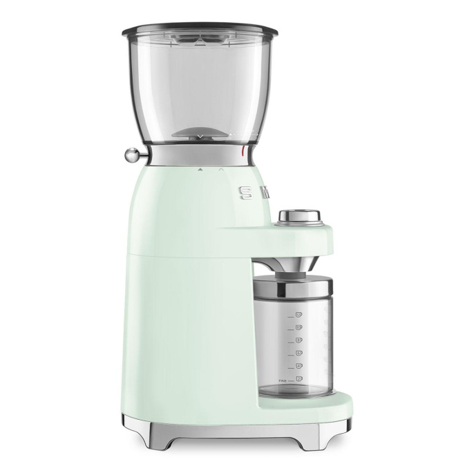 Кофемолка SMEG Стиль 50-х, Кофемолка с коническими жерновами, пастельный зеленый CGF01PGEU