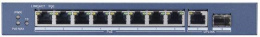 Коммутатор Hikvision DS-3E0510P-E 9x1Гбит/с 1SFP 8PoE+ 110W неуправляемый