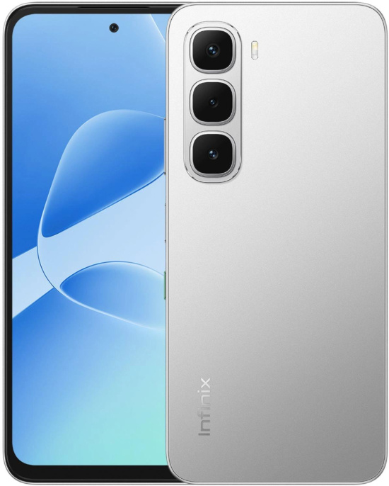 6.7" Смартфон INFINIX Hot 60i 4/128Gb, X6728, NFC, IPS, 120Гц, 5160мAч, серебристый титан