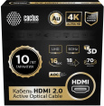 Кабель аудио-видео Cactus CS-HDMI-AOC-2-70,  HDMI (m) -  HDMI (m),  ver 2.0,  70м, GOLD,  черный