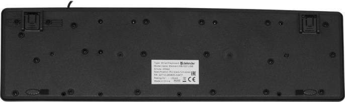 Клавиатура Defender HB-520, USB, мембранная, черный [45522]