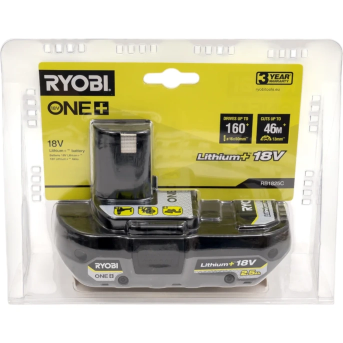 Аккумулятор RB1825C ONE+ 18В, 2.5Ач Ryobi 5133005516