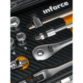 Набор инструментов 18 предметов 1/4" Inforce, Сталь Cr-V, Профессиональный, 06-07-13