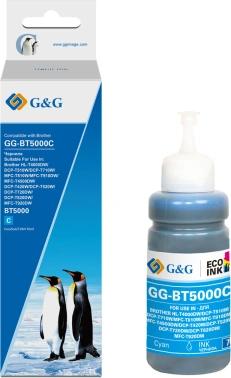 Чернила G&G GG-BT5000C, 70мл, фото голубой