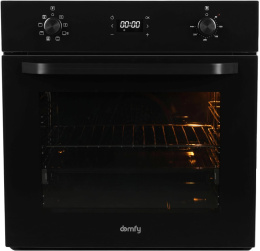 Духовой шкаф электрический DOMFY DM6642EO BG,  68л,  стекло черное