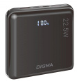 Мобильный аккумулятор Digma DGPF10D 10000mAh QC3.0/PD3.0 22.5W 5A 2xUSB-A/USB-C черный/золотистый DGPF10D22PBK