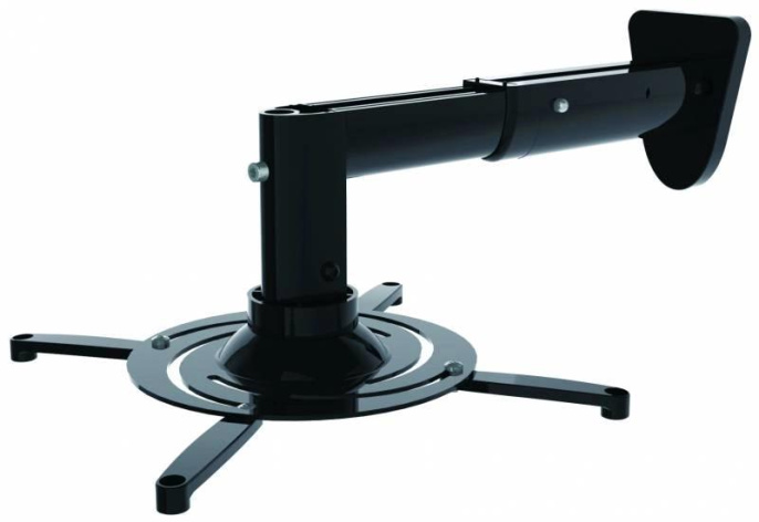 Кронштейн для проектора Cactus CS-VM-PR05B-BK, до 10кг, настенный, поворот и наклон, черный