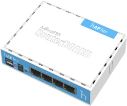 Wi-Fi роутер MIKROTIK hAP lite,  Wi-Fi 4,  N300,  2.4ГГц, 3 LAN,  белый [rb941-2nd]