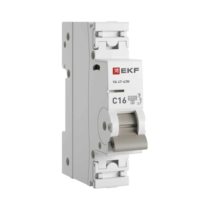 Автоматический выключатель EKF ВА 47-63N 1P 16А (C) 4,5 кА PROXIMA M634116C