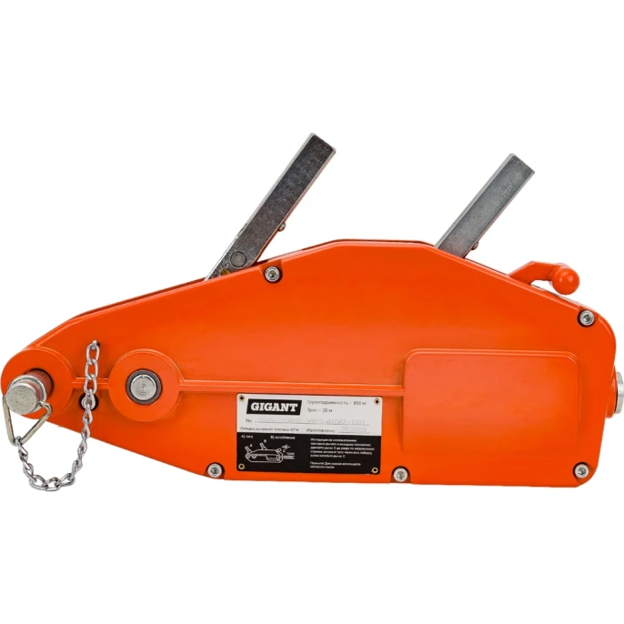 Рычажная тросовая лебедка Gigant 0,8 т, L=20м GEW-23, Диаметр троса 8,3мм, МТМ 800