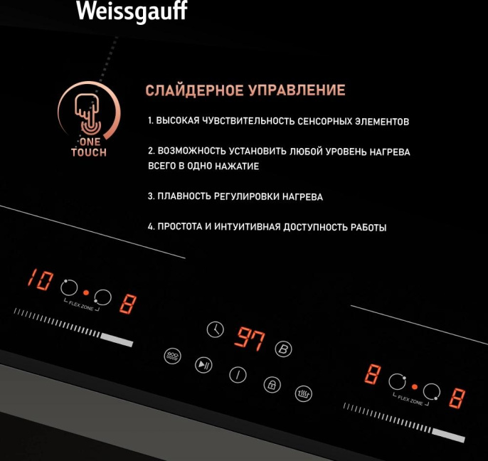 Индукционная варочная поверхность Weissgauff HI 642 Bfzg черный