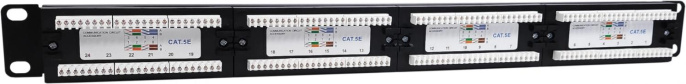 Патч-панель NTSS (NTSS-PP-1U-24-UTP-RJ45-5E-D) 19" 1U 24xRJ45 кат.5E UTP