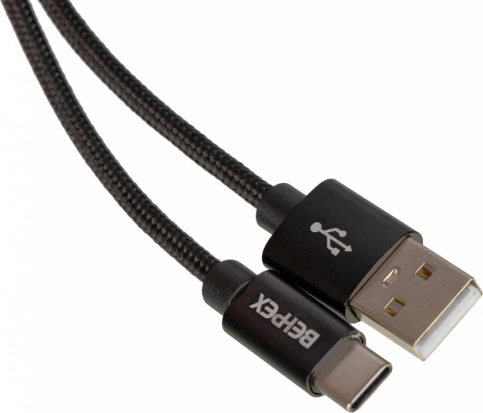 Кабель USB m -USB Type-C m 1м черный 12014416