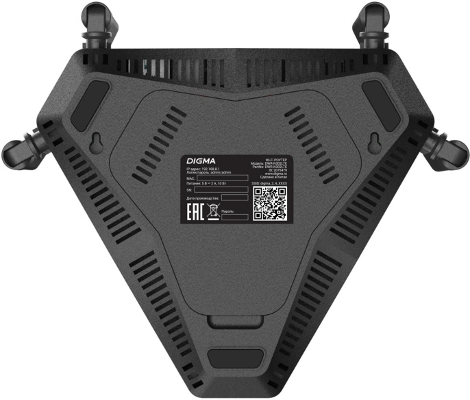 Роутер беспроводной Digma DWR-N302LTE N300 10/100BASE-TX/3G/4G cat. 4 черный