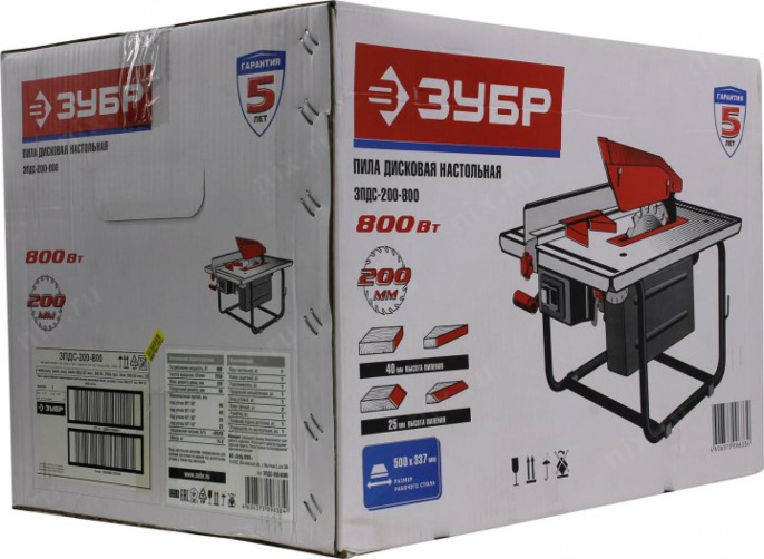 Распиловочный станок Зубр Мастер ЗПДС-200-800 800Вт