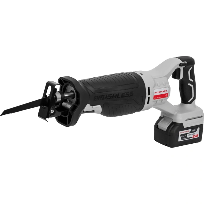 Бесщеточная аккумуляторная ножовочная пила Интерскол НПА-150/18ВМ Li-ion АПИ (картон, 1 аккум. 4Ач, ЗУ) 763.4.1.70