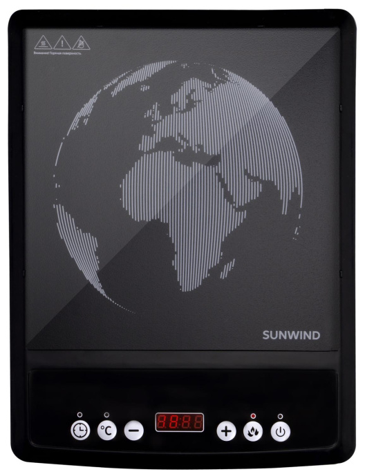 Настольная плита индукционная SunWind SCI-0501, стеклокерамика, черный