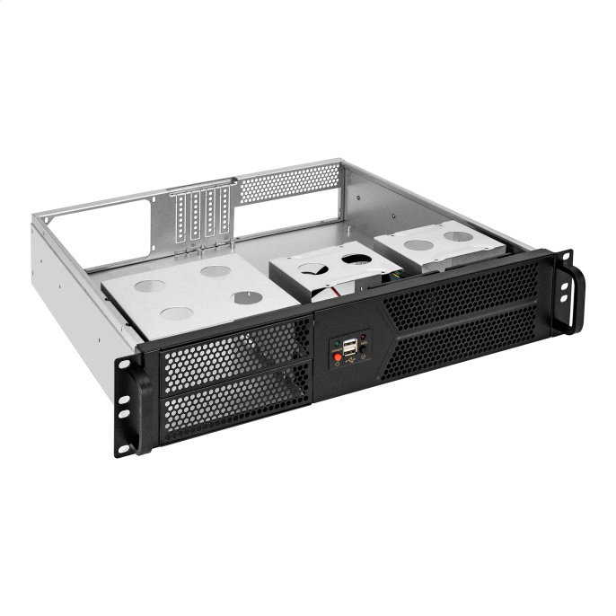 Серверный корпус ExeGate Pro 2U400-04 <RM 19", высота 2U, глубина 400, без БП, 2*USB> EX297726RUS