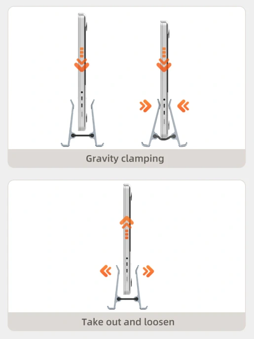 Вертикальная подставка CABLETIME CS17G (CT-VLP03-AG) для ноутбука Gravity